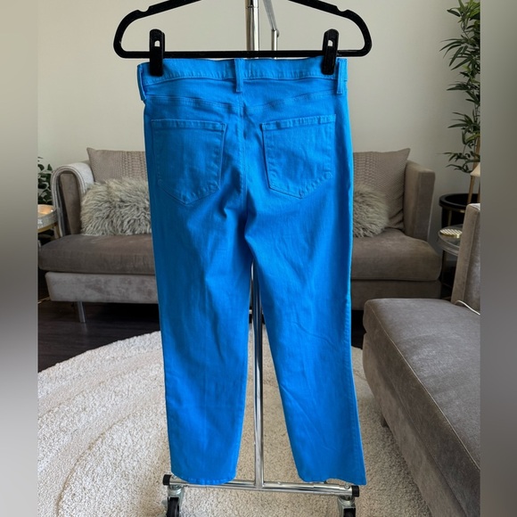 L'AGENCE Alexia High Rise Cropped Cigarette Bright Blue Jeans NWT Size 28 New - Picture 3 of 11